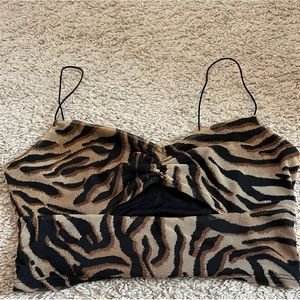 Urban outfitter crop top with key hole front